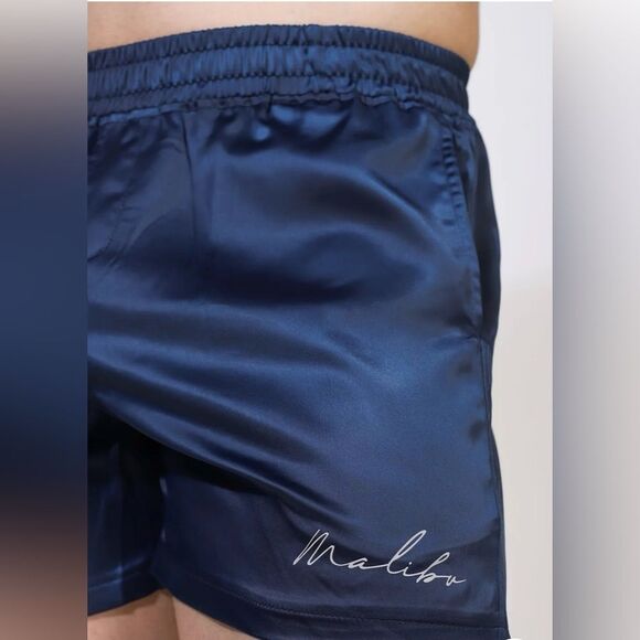 JJMALIBU SHIMMERFLEX ACTIVE SHORTS - NAVY small NWT in packaging - Picture 7 of 11